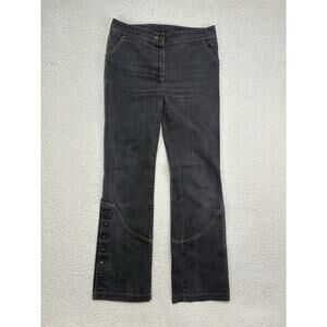 Kenzo Y2K Flare Jeans Womens 38 Low Rise Rainbow Stitch No Back Pockets